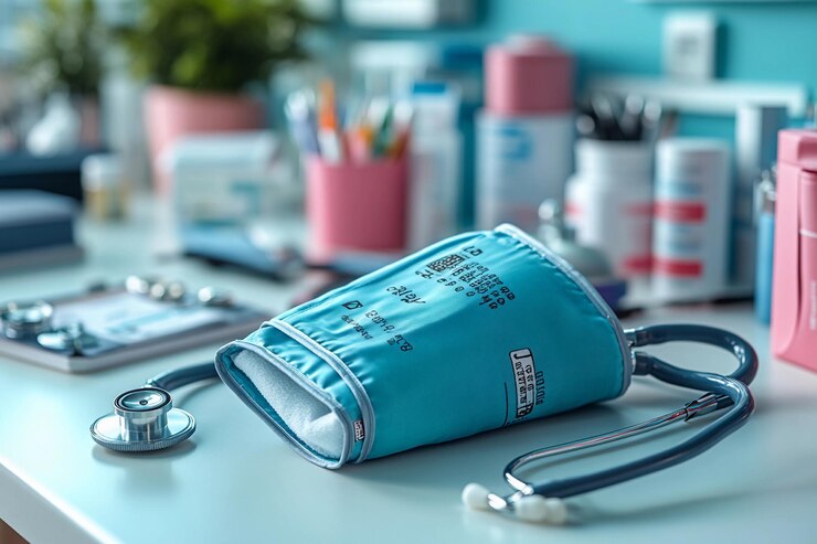 Herramientas médicas en un espacio de trabajo de atención médica bien organizado durante las horas de luz del día IA generativa
