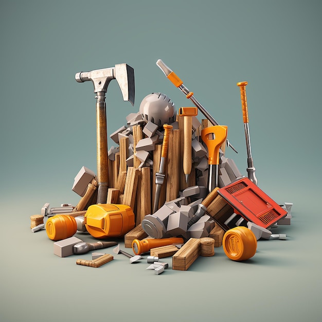 Herramientas de reparación de martillos Construcción de mantenimiento