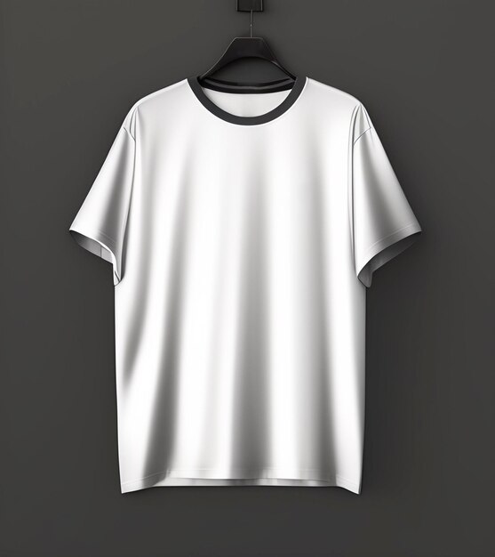 Herren-T-Shirt-Vektor-weiße Mockup-Vorlage mit kurzen Ärmeln und Rundhals-T-Shirt-Mockup-Herrenmode