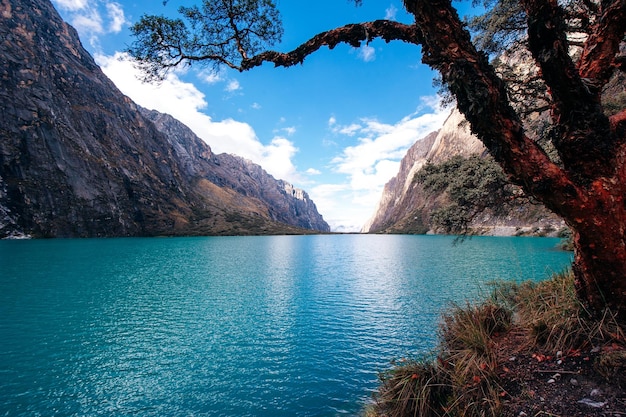 Herrliche Aussicht auf Laguna Paron Huaraz Peru