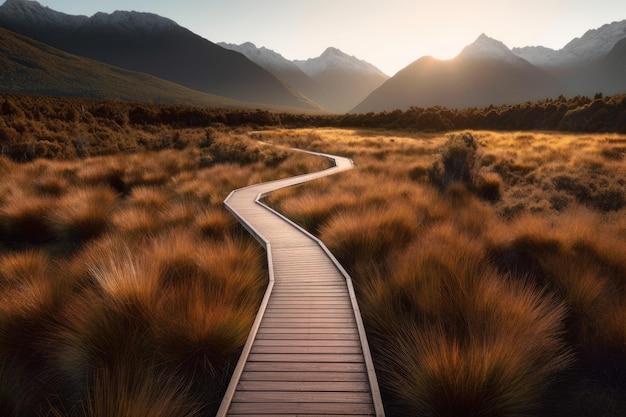 Herrlicher Blick auf den neuseeländischen Fiordland-Nationalpark Kepler Track