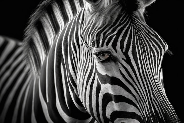 Herrliches Schwarzweiss-Zebra-Gesicht