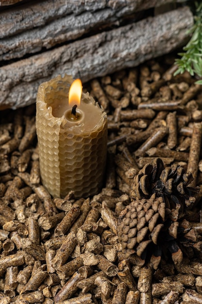 Herstellung von Holzpellets Eine Art Holzbrennstoff