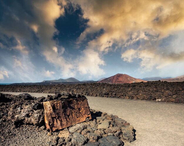 Foto los hervideros al atardecer