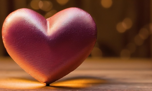Herz 3d Konzeptkunst für Valentinstag Liebe romantischen Hintergrund mit Kopierraum Generative AI
