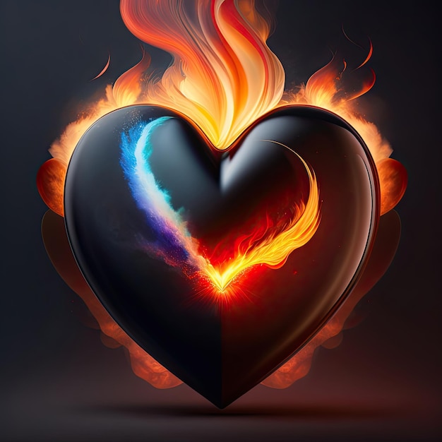 Herz in Flammen