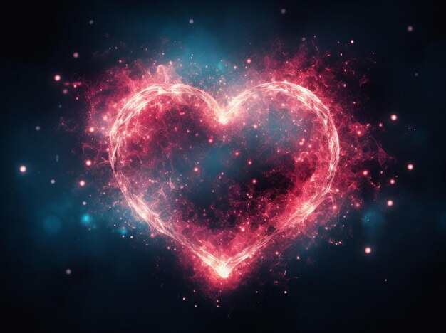 Herz leuchtet zum Valentinstag