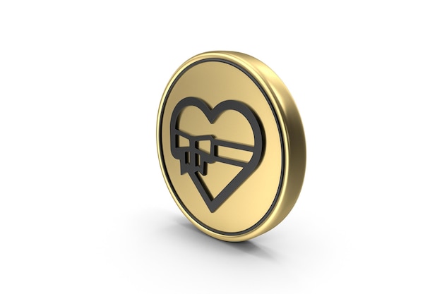 Herz, Liebe, Geschenk, Münze, Logo, Icon