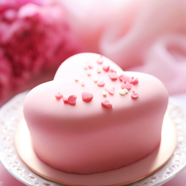 Herzförmiger Kuchen