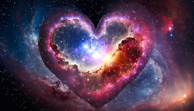 Herzförmiger Nebel Herz-Galaxie Astrologisches Symbol der Liebe Valentinstag