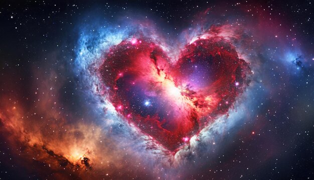 Herzförmiger Nebel Herz-Galaxie Astrologisches Symbol der Liebe Valentinstag