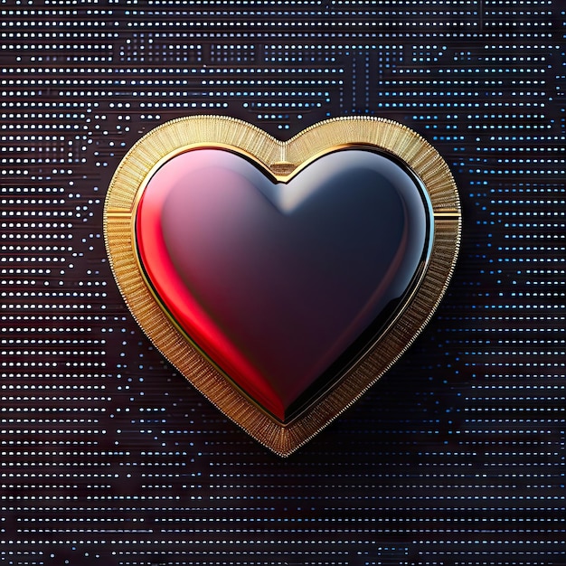 Herzform Computer Handy Mikrochips Valentine Motherboard Daten RAM Schaltkreis Prozessor