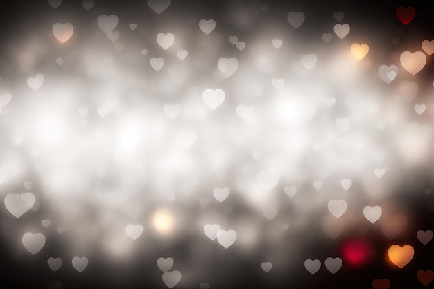 Herzform Valentinstag Bokeh Hintergrund