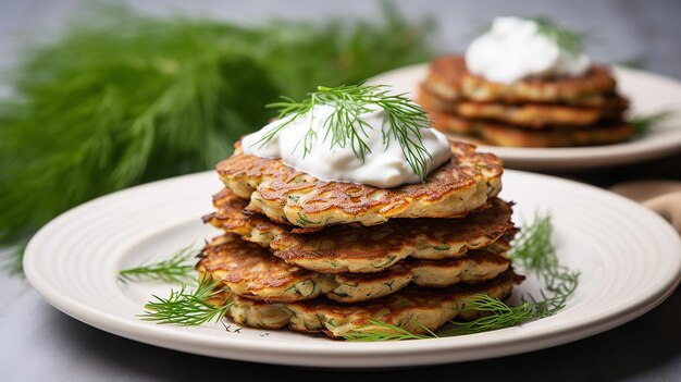 Herzhafte Eleganz Buchweizen- und Kartoffelpannkuchen mit Sauercreme