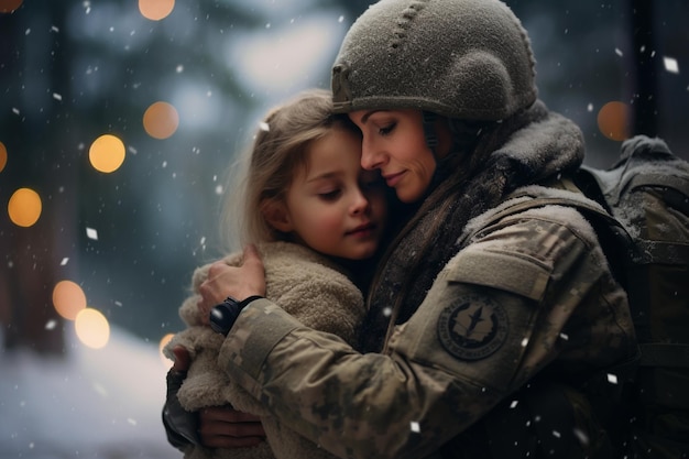 Herzliche Momente am zweiten Weihnachtsfeiertag mit der Militärfamilie 00281 01