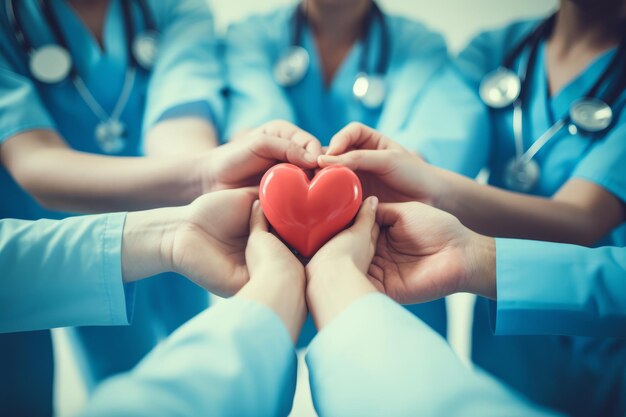 Herzliche Zusammenarbeit, die Ärzte und Krankenschwestern in der Mission für Gesundheit und Wohlbefinden vereint