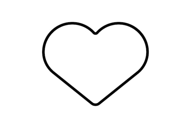 Herzlinie Symbol Valentinstag Zeichen flache minimalistische Symbolkunst