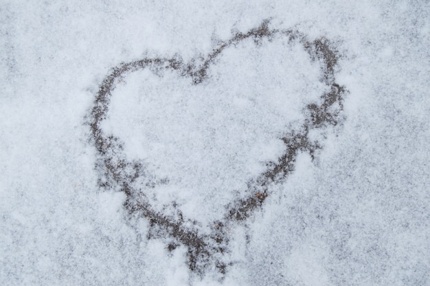 Herzmuster auf neuem Schneebeschaffenheitshintergrund, Valentinstag, Weihnachten