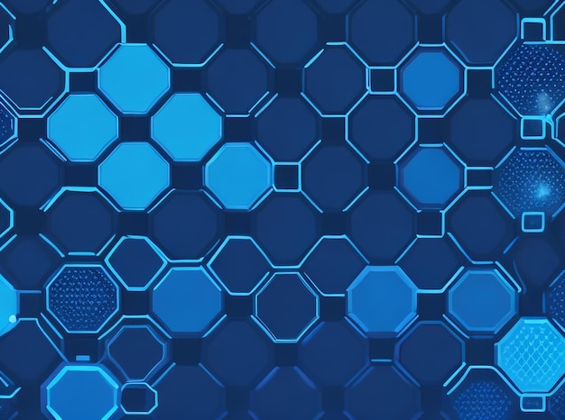 Foto hexagonal horizon tecnologia vector azul escuro fundo