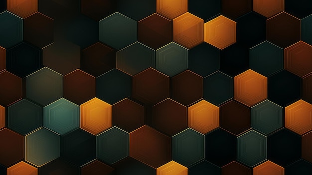 hexagonal rústico tons marrons fundo design abstrato papel de parede renderização 3d