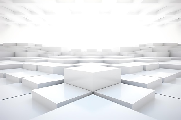 Hexagonale Form 3D-Perspektivstil weißer Hintergrunddesign