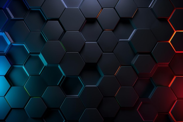 Hexagonale Formen und Farben Hintergrund