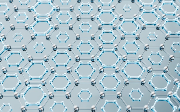 Hexagonale Struktur Hintergrund 3D-Rendering