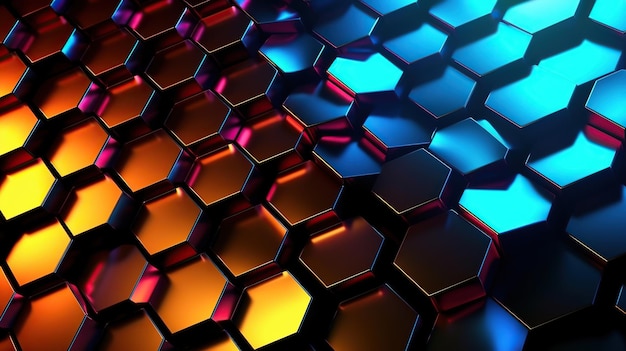 Hexágono com fundo hexágono Generative AI