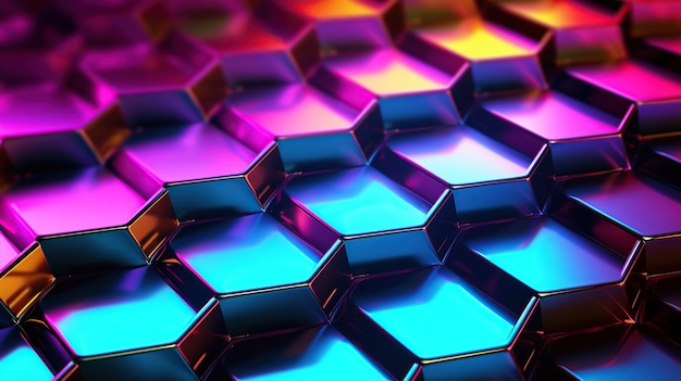 Hexágono com fundo hexágono Generative AI
