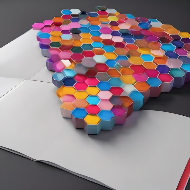 Hexágono con iconos de documentos y carpetas dms concepto de gestión de archivos de datos o copia de seguridad de transferencia de datos