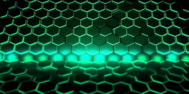 Hexágonos verdes con fondo verde.