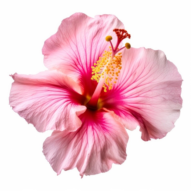 Hibiskusblüte isoliert Illustration AI GenerativexA