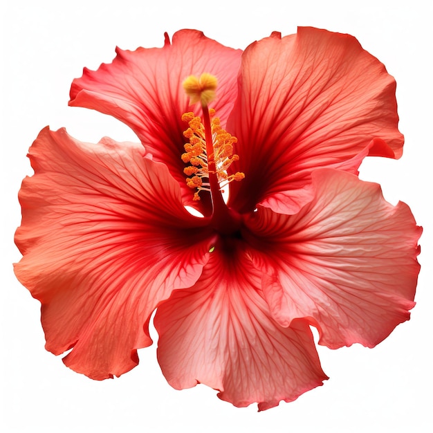 Hibiskusblume isoliert auf weißem Hintergrund