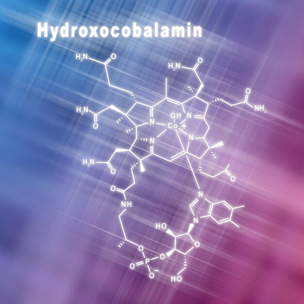 Hidroxocobalamina vitamina B12 fórmula química estructural