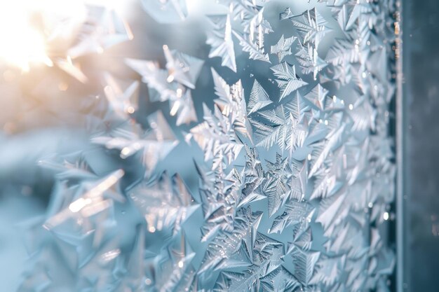 Hielo en el fondo de una ventana