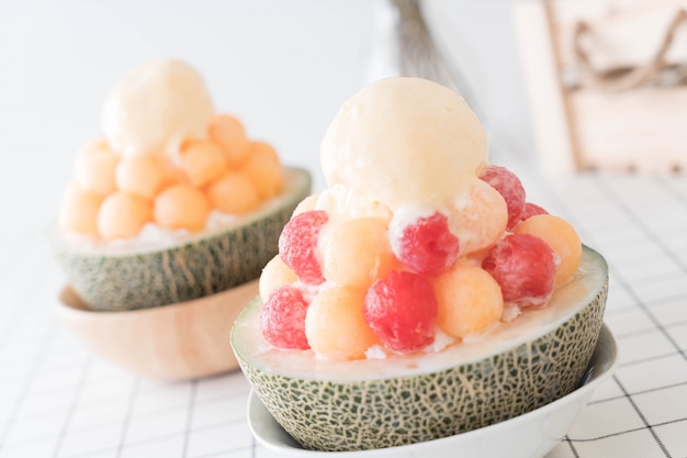 Hielo melón Bingsu, famoso helado coreano