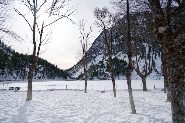 Foto hielo de la nieve de panticosa en huesca pirineos españa