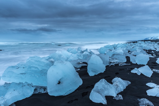 El hielo en la playa de diamantes!