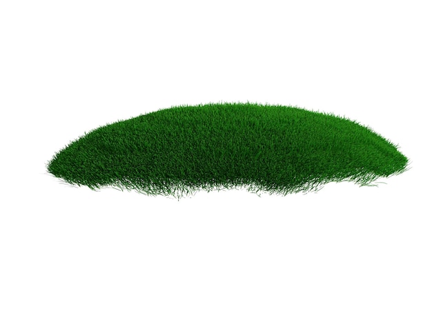 hierba 3D aislada sobre un fondo blanco