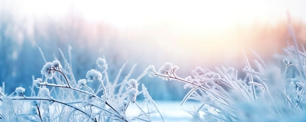 Hierba nevada congelada invierno fondo abstracto natural hermoso paisaje invernal