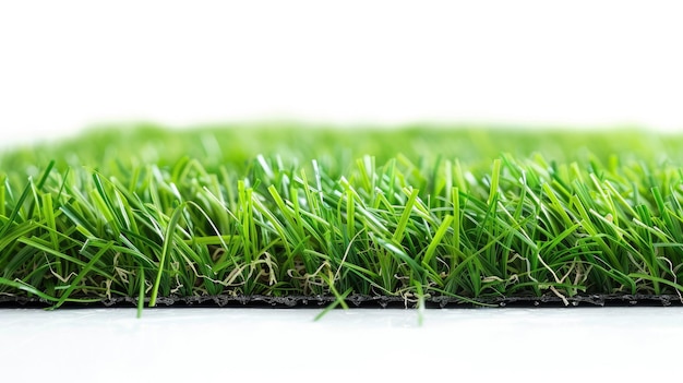Foto una hierba verde con un fondo blanco