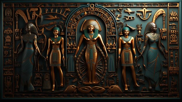Foto hieróglifos egípcios antigos