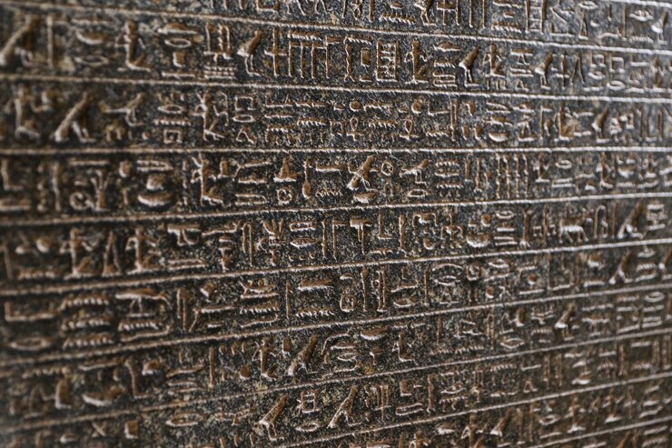 Foto hieróglifos no museu egípcio cairo egito