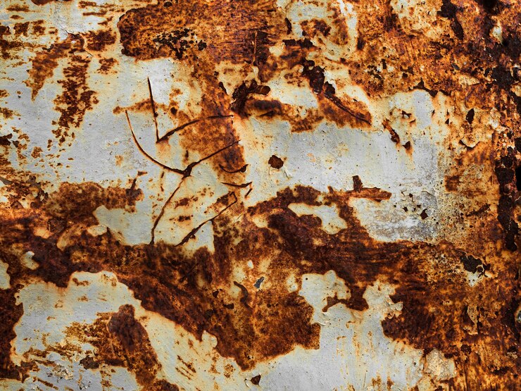 Foto hierro oxidado metalo oxidado plato de fondo ficha de acero pintura de cobre vieja