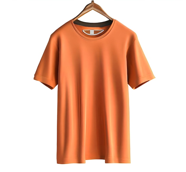 HighQuality Orange Blank Blue TShirt Mockup Vorlage kostenlos herunterladen