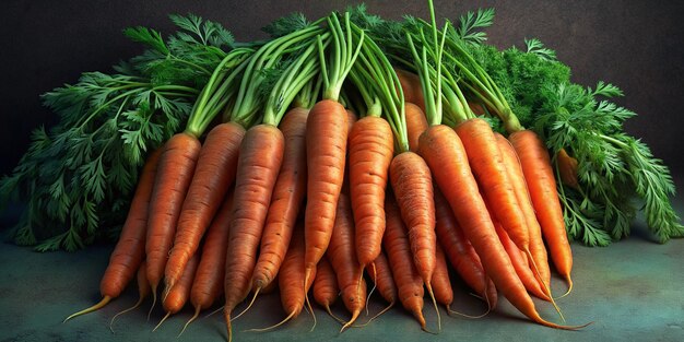 Foto highquality wet and fresh ripe carrot bundle para fundos e texturas de fotografia