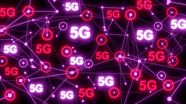 Highspeed-Internet 5G. Neue mobile Kommunikationstechnologie .