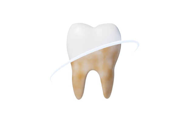 Higiene bucal y concepto de salud dental 3D