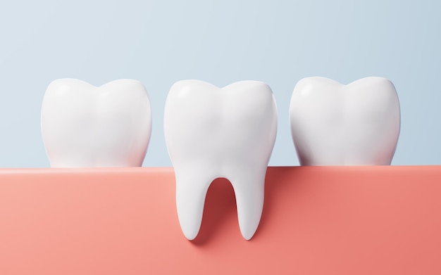 Higiene bucal y concepto de salud dental 3D