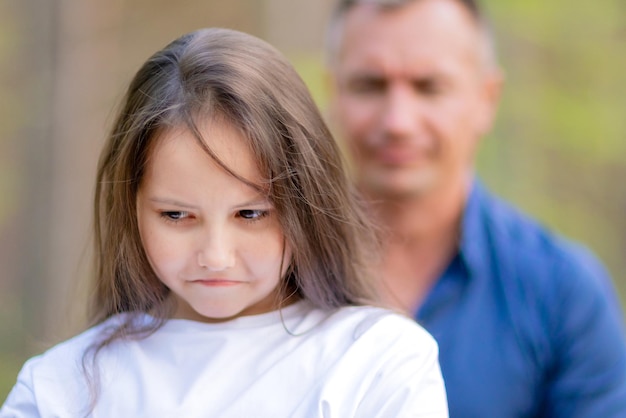 Foto hija enojada con su padre